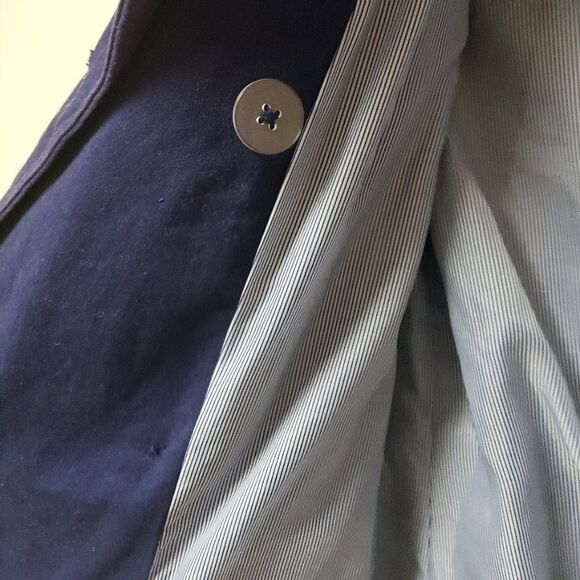 GAP Women's Navy Blue Trench Coat Fully Lined Double Breasted S Pre Owned Good - Picture 8 of 15